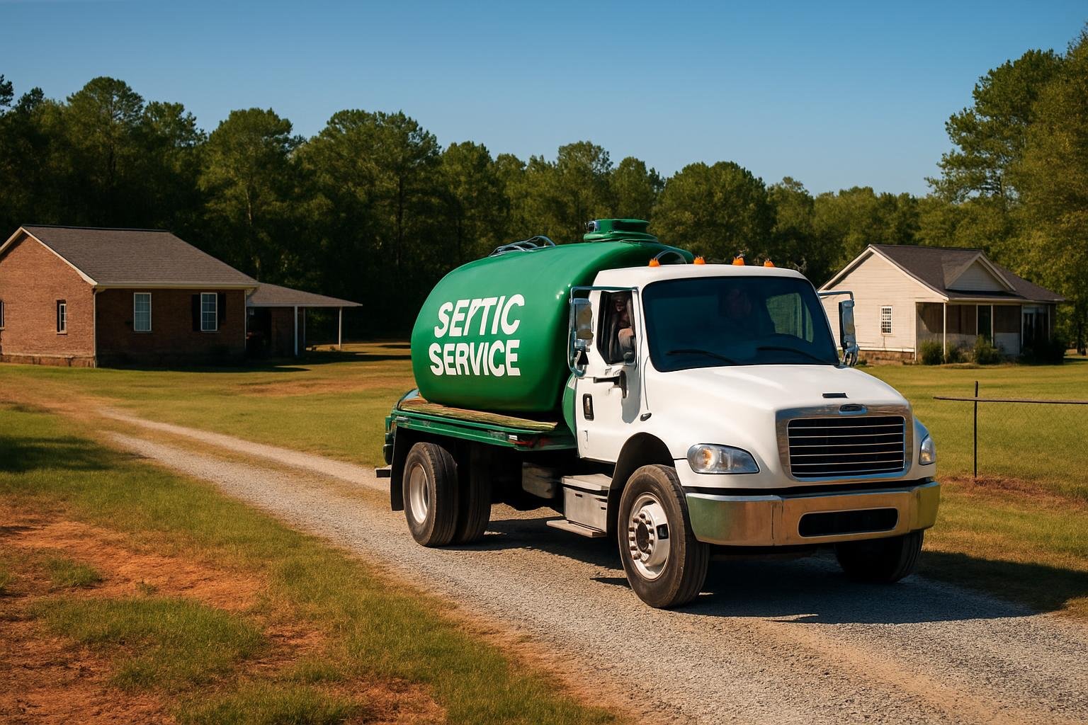 Rural septic system near Broadway, NC